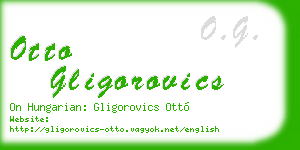 otto gligorovics business card